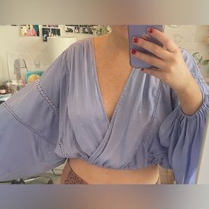 Free People Balloon Sleeve Blouse